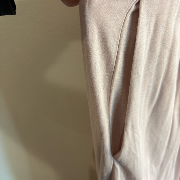 WILFRED Sz L Assonance Midi Dress Deep Round Neckline Gathered Skirt NEW - Picture 10 of 15